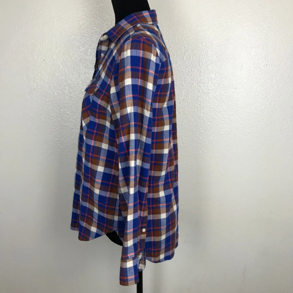 J.Crew Womens Multicolor‎ Plaid Button Down Blouse